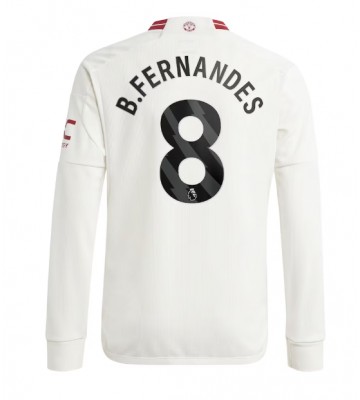 Lacne Muži Futbalové dres Manchester United Bruno Fernandes #8 2023-24 Dlhy Rukáv - Tretina